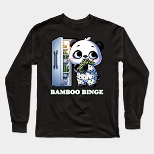 Midnight Snack Panda - Bamboo Binge Nightshirt Long Sleeve T-Shirt